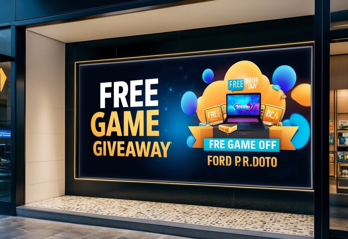 A digital storefront with a large banner advertising free game giveaway